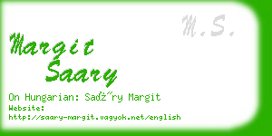 margit saary business card